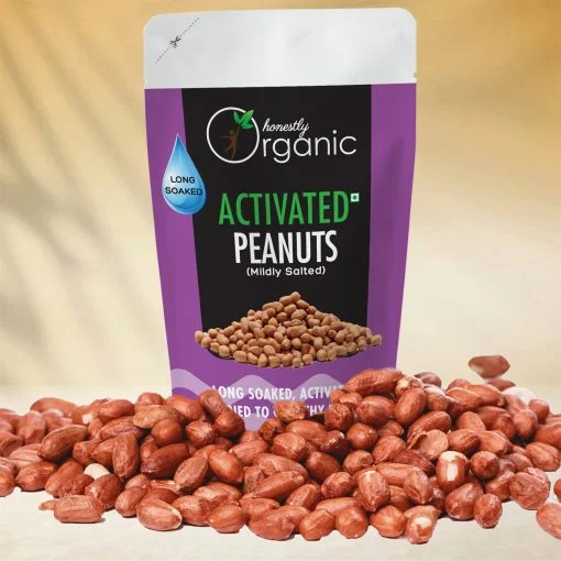 D-alive Honestly Organic Activated Organic Peanut's - Mildly Salted (usda Organic, Long Soaked & Air Dried To Crunchy Perfection) - 150g (pack Of 2)
