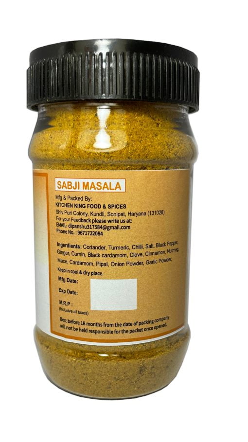 Kkf & Spices Sabji Masala ( Mix Spices Pack Of One ) 100 Gm Jar