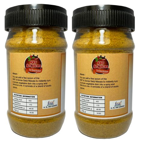 Kkf & Spices Sabji Masala ( Mix Spices Pack Of Two ) 100 Gm Jar