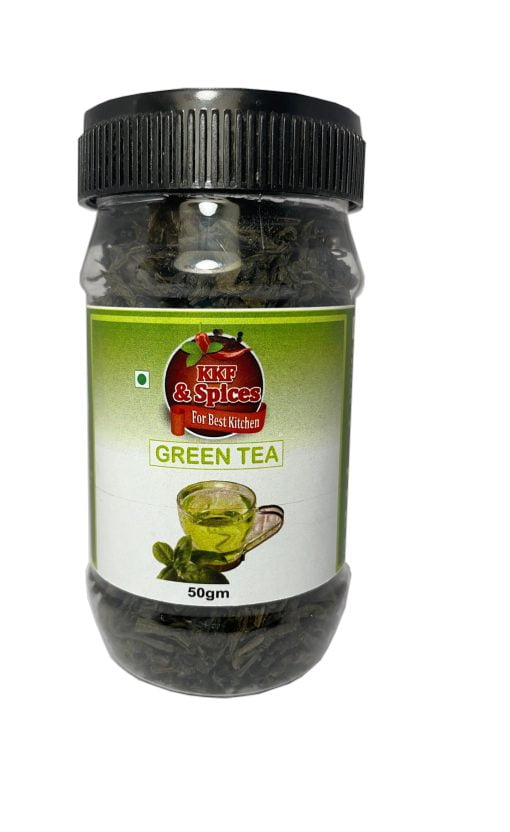 Kkf & Spices Green Tea ( Tea Leaves Pack Of One ) 50 Gm Jar