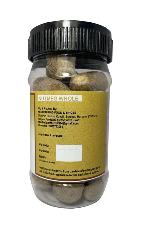 Kkf & Spices Nutmeg Whole ( Jaiphal Pack Of One ) 100 Gm Jar