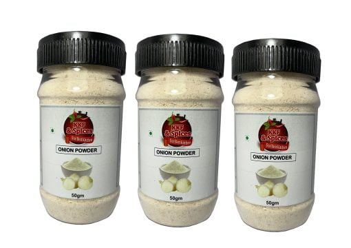 Kkf & Spices White Onion Powder ( Payaj Powder Pack Of Three ) 50 Gm Jar