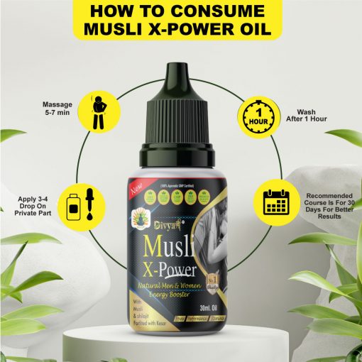 Divyashree Musli X Power Oil Ling Booster oil | Sexual Wellness Oil for Long Time | Sex Wellness Oil | Enlargement | Sexual Wellness Oil | Big Penish Oil | Ling Long Oil Men |Oil for Panis Growth | Long Time Sex Power for Men| Long Time Sex oil | Penish Growth Oil | Ling Massage Oil | Penish Long Oil for Men | Libido Increase Herbal Oil | Oil Double Power | 30ml Oil | Ayurvedic Oil For Improve Sexual Confidence | Herbal Oil for Strengthens Male Genitalia |100% Ayurvedic