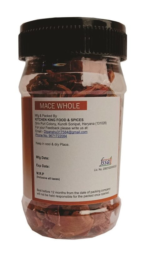 Kkf & Spices Mace Whole ( Pack Of One) 10 Gm Jar