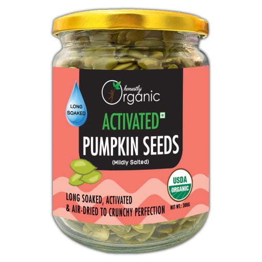 D-alive Honestly Organic Activated & Sprouted Pumpkin Seeds -mildly Salted -300g