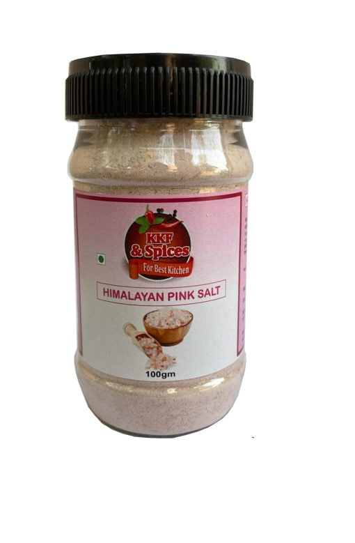Kkf & Spices Himalayan Pink Salt ( Pink Salt Pack Of One ) 100 Gm Jar