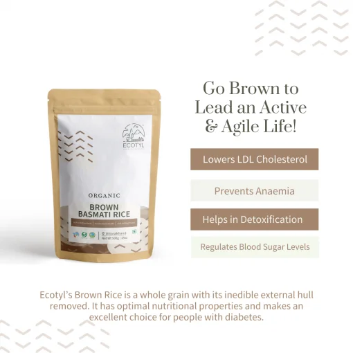 Ecotyl Organic Brown Basmati Rice - 500 G