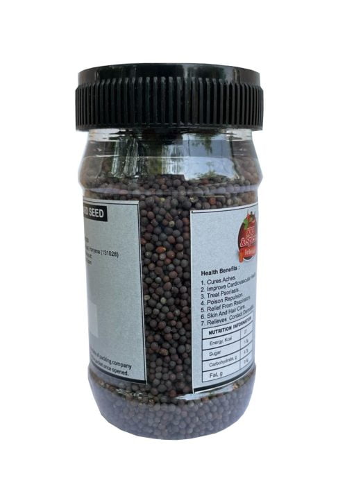 Kkf & Spices Black Mustrad Seed ( Kali Sarso Pack Of One ) 100 Gm Jar