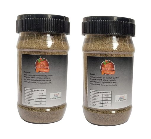 Kkf & Spices Black Pepper Powder ( Kali Mirch Pack Of Two ) 100 Gm Jar