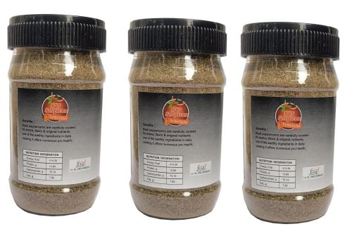 Kkf & Spices Black Pepper Powder ( Kali Mirch Pack Of Three ) 100 Gm Jar