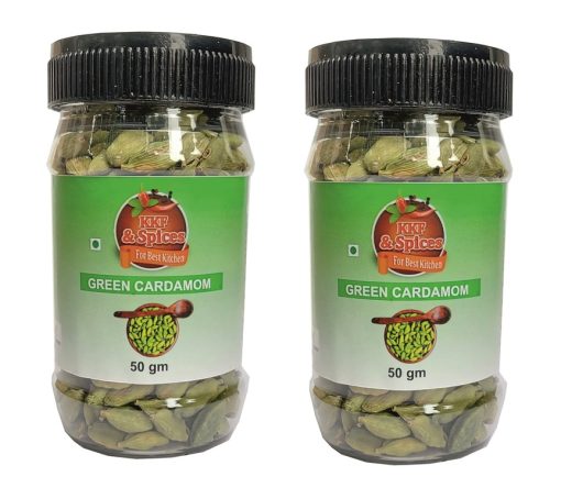 Kkf & Spices Green Cardamom ( Choti Elaichi Pack Of Two ) 50 Gm Jar