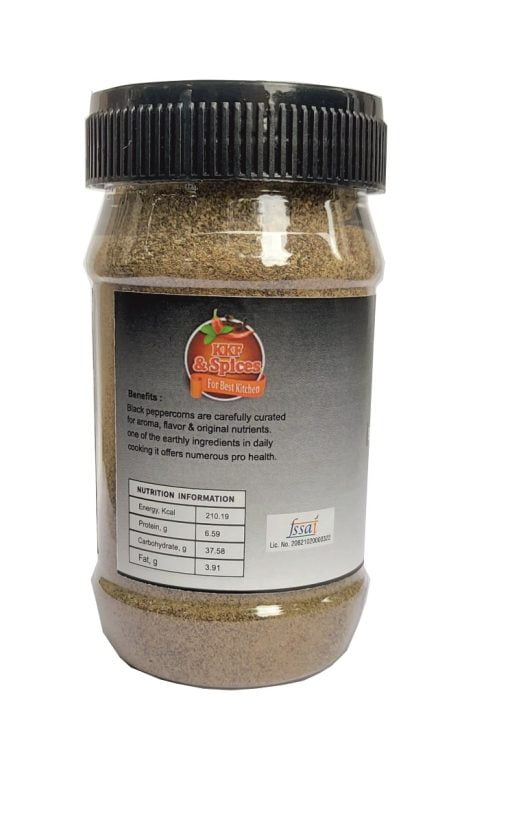 Kkf & Spices Black Pepper Powder ( Kali Mirch Pack Of One ) 50 Gm Jar