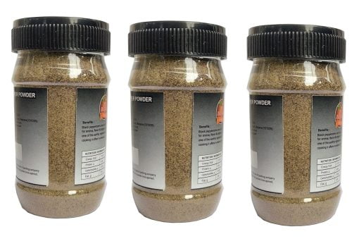 Kkf & Spices Black Pepper Powder ( Kali Mirch Pack Of Three ) 100 Gm Jar