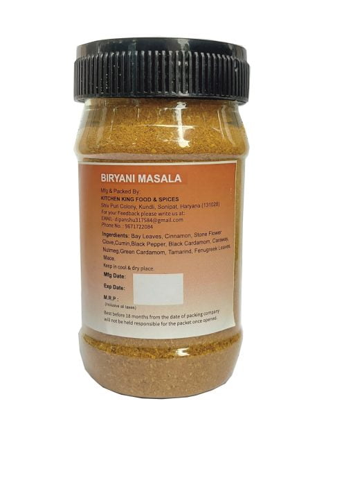 Kkf & Spices Biryani Masala Powder ( Pack Of One ) 100 Gm Jar