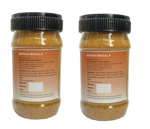 Kkf & Spices Biryani Masala Powder ( Pack Of Two ) 100 Gm Jar