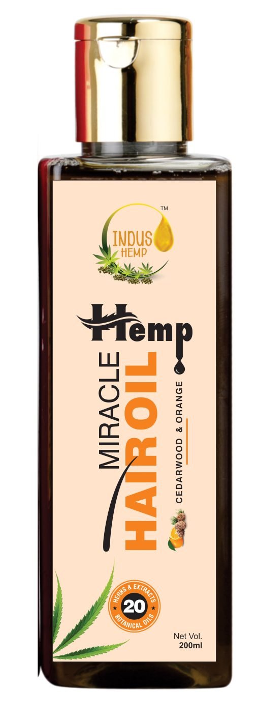 Indus Hemp Miracle Hemp Hair Oil With Cedarwood & Orange 200ml