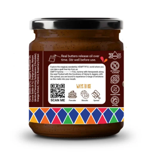 Hemptyful Chocolate Orange Hemp Spread 180gm