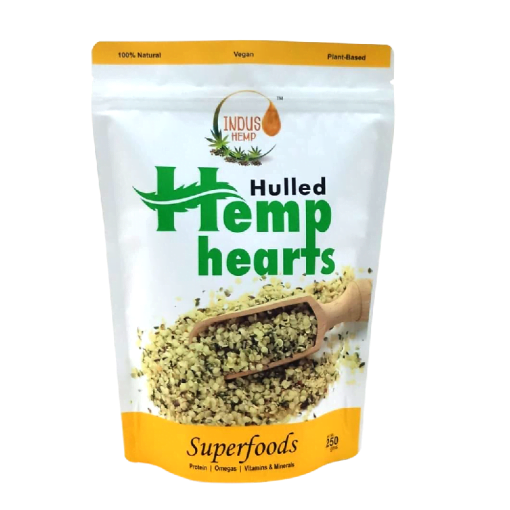 Indus Hemp Hemp Hearts - Perfectly Balanced Omegas 3,6 &9 | Improves Heart Health | Vegan & Gluten-free - 250gms