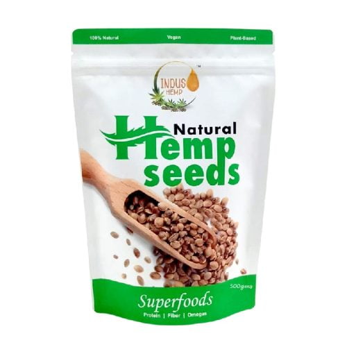 Indus Hemp Natural Hemp Seeds - Rich In Protein & Dietary Fibre | Boosts Immunity | Vegan And Gluten-free - 500gms