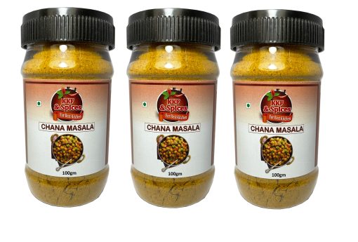 Kkf & Spices Chana Masala ( Mix Spices Pack Of Three ) 100 Gm