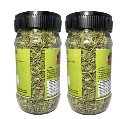 Kkf & Spices Fennel Seeds Whole ( Soaf Sabut Pack Of Two ) 100 Gm
