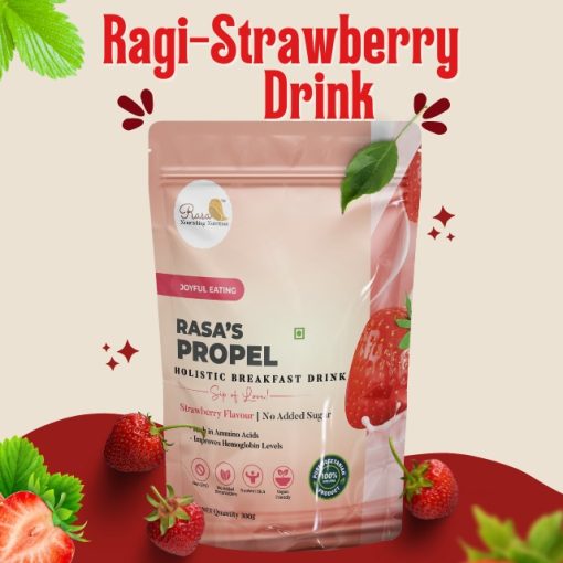 Rasa Health Foods Rasa's Propel - Sprouted Ragi Strawberry Flavoured Health Drink