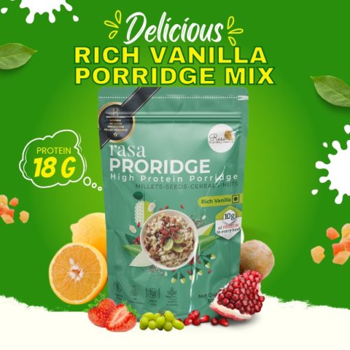 Rasa Health Foods Rasa's Proridge- Hi Protein Porridge - Rich Vanilla Flavour