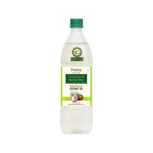 Healthy Fibres Cold Pressed Coconut Oil 1l & Groundnut Oil 1l Combo Pack Of 2