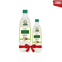 Healthy Fibres Cold Pressed Coconut Oil 1 & Coconut Oil 500ml Combo Pack 2