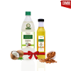 Healthy Fibres Cold Pressed Coconut Oil 1l & Almond Oil 100ml Combo Pack Of 2