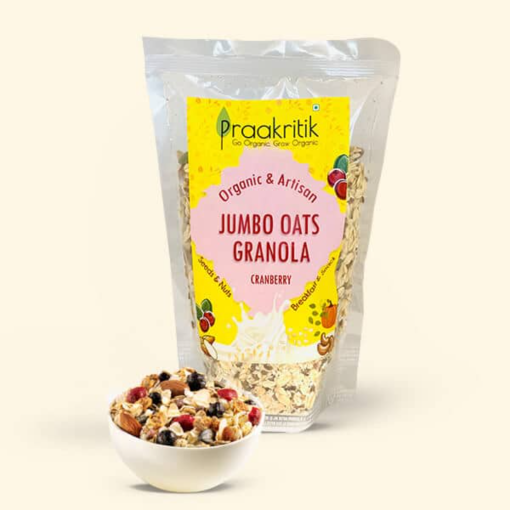Cranberry Oats Granola Organic | 300 G | Praakritik