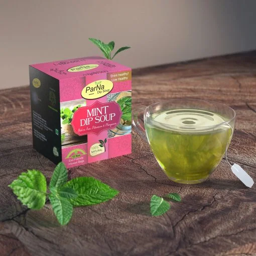 Parna Dip Mint Dip Soup | Mint Drink | Kurumulak Drink | Pudhina Drink | Instant Natural Soup | Sachet Soup | Refreshning Soup | 10 Sachets | 20 Gms