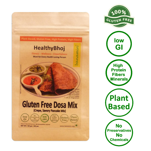 Banamin-gluten free low gi high protein dosa mix