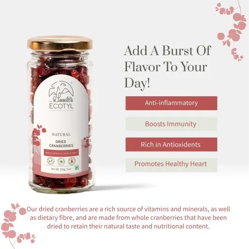 Ecotyl Natural Dried Cranberries - 150g