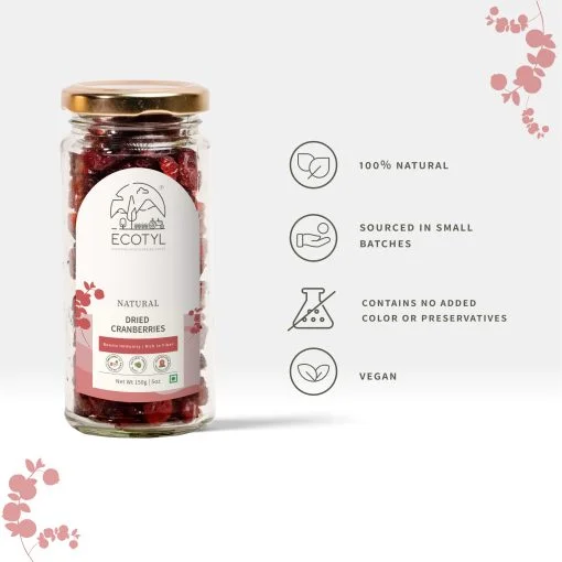 Ecotyl Natural Dried Cranberries - 150g