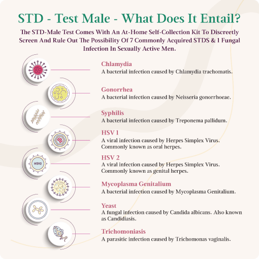 Lifecell Std Test - Male Screen For 7 Common Sexually Transmitted Infections