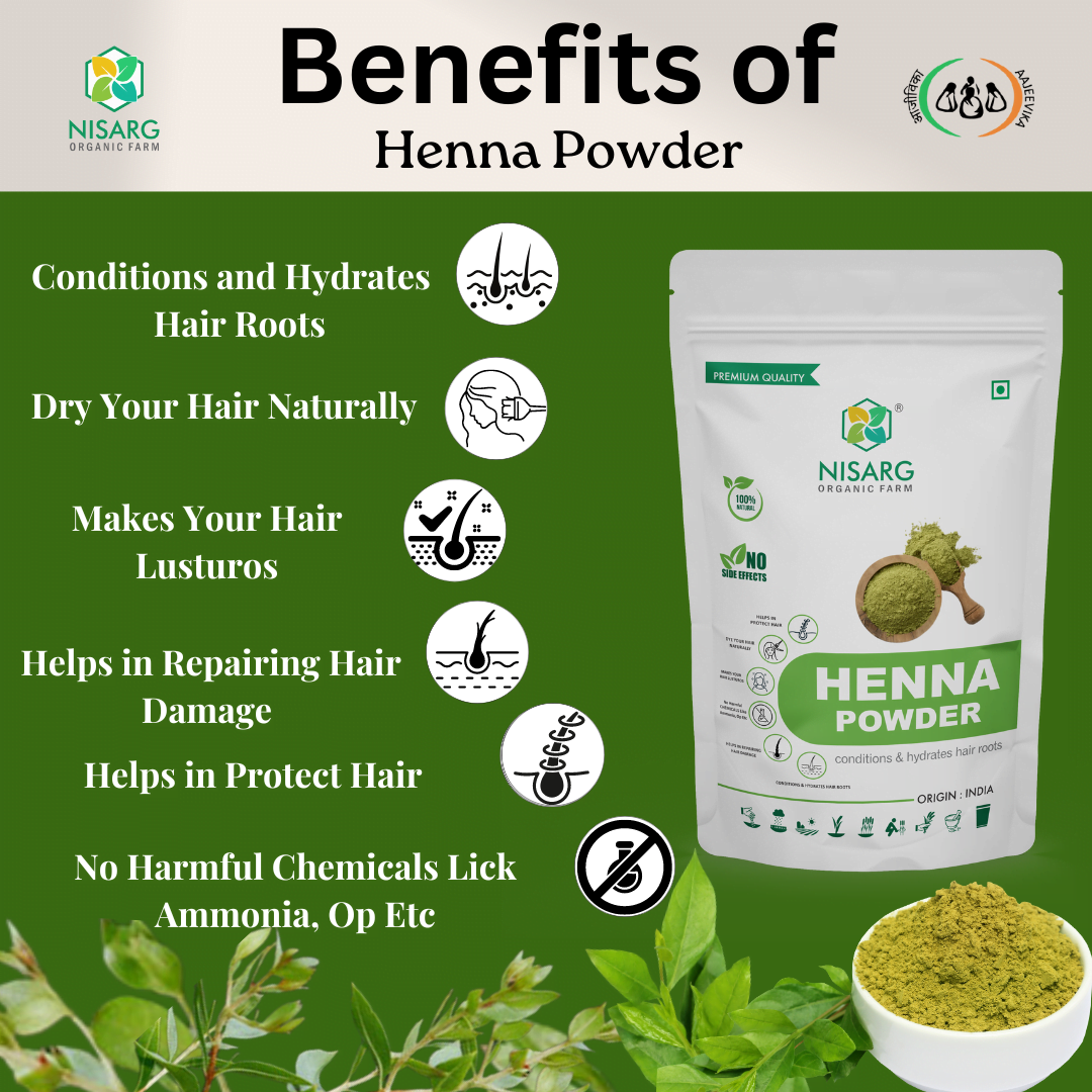 Organic Henna Powder – 100gm – Alka Ayurvedic Pharmacy