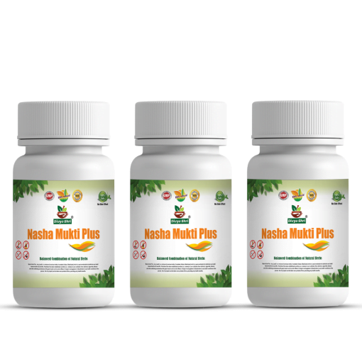 Divya Shri Nasha Mukti Plus Powder De-addiction 100% Herbal And Effective Balanced Combination Of Herbs Pack Of 3 Bottles