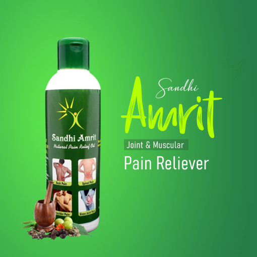 Divya Shri Sandhi Amrit Pain Relief Oil | Pure Herbal And Ayurvedic For Joint Pain, Muscle Ache And Body Pain (200ml X 1 Bottle)