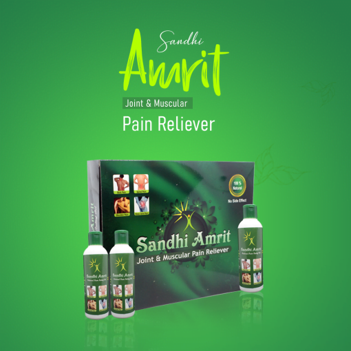 Divya Shri Sandhi Amrit Pain Relief Oil | Pure Herbal And Ayurvedic For Joint Pain, Muscle Ache And Body Pain (200ml X 3 Bottles)