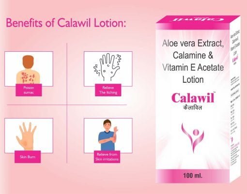 Tantraxx Calawil Lotion For Very Dry Skin, Nourishing Body Milk With Aloe Vera Extract Calamin & Vatimin E Acetate For Men & Women (pack Of 2) 100 Ml Each