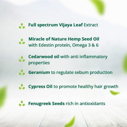 Hampa Hemp Hair Growth Serum | Prevents Hairfall & Promotes New Hair | With Vijaya Leaf Extract And Other Herbs | Ayurvedic And 100% Natural | Omega -3 & 6, Natural Biotin And Vitamin E - 100ml (100 Ml)