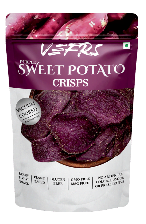 Combo Of Vefrs- Purple Sweet Potato, Ripe Jackfruit Chips, & Ripe Banana Chips | Gluten Free | Vacuum Cooked | Not Deep Fried | Msg Free| Gmo Free | Plant Based - Pack Of 3 (1 Each)