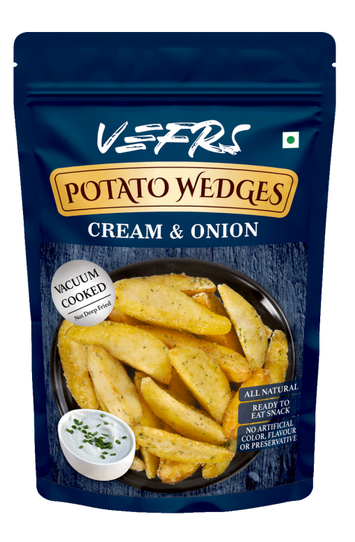 Vefrs- Combo Of Shitake Mushroom Crisps, Potato Wedges, & Green Bean Crisps | Vacuum Cooked | Not Deep Fried- Pack Of 3 (1 Each)