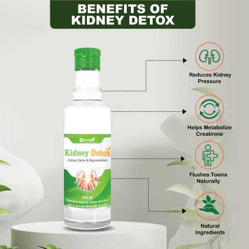 Divya Shree Kidney Detox Syrup Support To Kidney Detoxification, Remove Kidney Stone & Ensures Easy Flow Of Urine 450ml