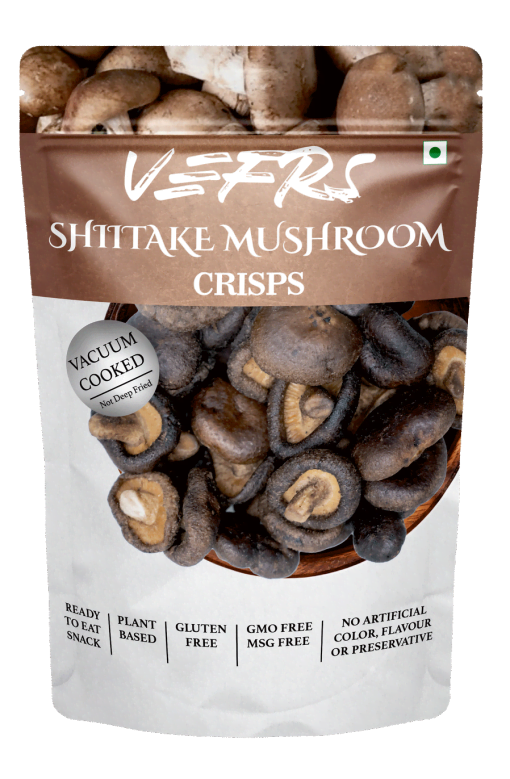 Combo Of - Vefrs Shiitake Mushroom Crisps, Green Bean Crisps, Green Radish Crisps, Potato Wedges, Ripe Jackfruit Chips, & Purple Sweet Potato Crisps- Pack Of 6