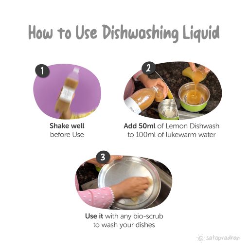 Satopradhan Organic Dishwashing Liquid 700 Ml | Non Toxic Dishwashing Liquid For Sensitive Hands | Disinfectant For Utensils