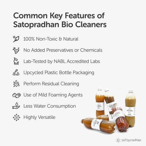 Satopradhan Non-toxic Toilet Cleaner 700ml | Bio Enzyme Based Toilet Bowl Cleaner | Unscented | Fumes-free | Eliminates Odours
