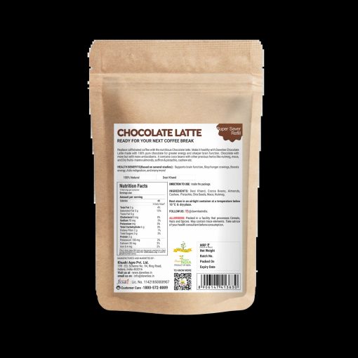 Dawn Lee Chocolate Latte 50 Gm | Buy 1 Get 1 Free | Caffeine Free | Goodness Of Cocoa Beans, Mamra Badam, Memory Booster