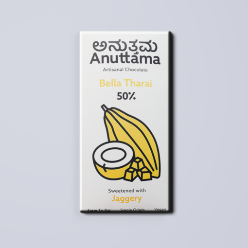 Anuttama Dark Chocolate 50 Gm | 50% Cocoa Bella Tharai | No Artificial Colors | Coconut Milk Powder | Natural Jaggery Sweetened